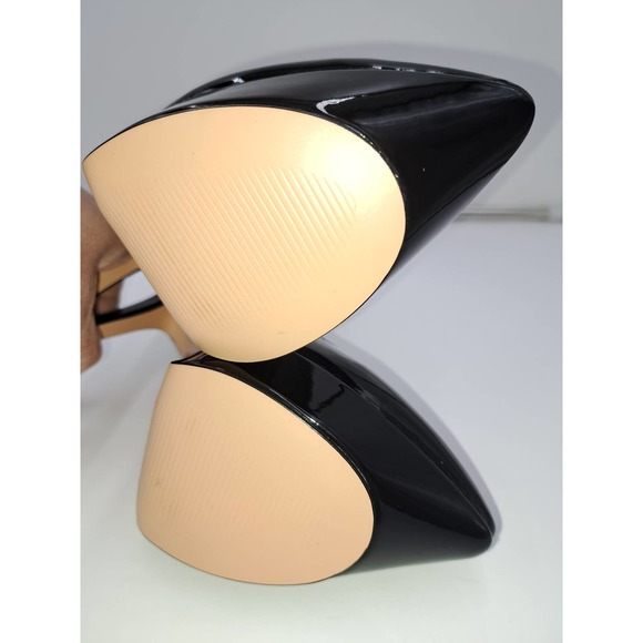 JedKarar Black Patent Stilletto Pointy Snip Toe Platform Pumps 7 - Picture 10 of 12